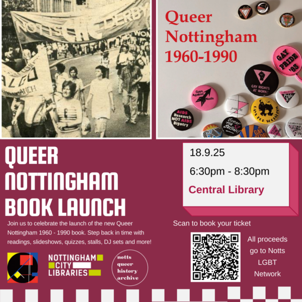 Queer Nottingham 1960-1990 book launch, with CJ DeBarra and others